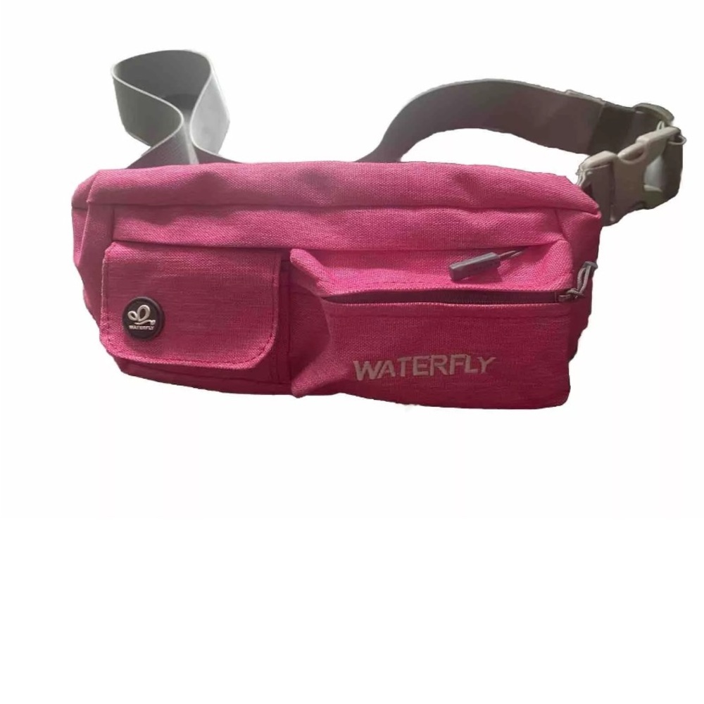 Waterfly Fanny Pack Chest Waist Bag Lightweight Adjustable Belt‎ Hot Pink Gray